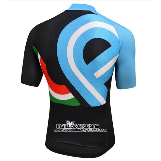 2018 Maillot Ciclismo Bici Amore Mio Noir et Bleu Manches Courtes et Cuissard